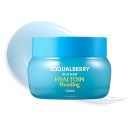EQQUALBERRY Crema hidratante HYALTOIN Flooding Cream | 5% de ácido hialurónico y ectoína, 10% de agua glacial | Hidratante en gel de rápido enfriamien