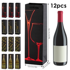 dellyy Wine Carrier Bag, black, 36*12*10CM, Wine Carrier Bag