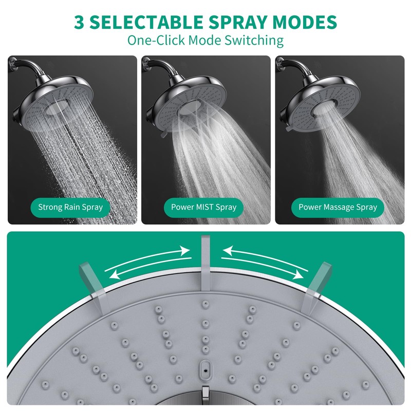 Longriver F8 Filtered Shower Head 8 Inch Shower Head High