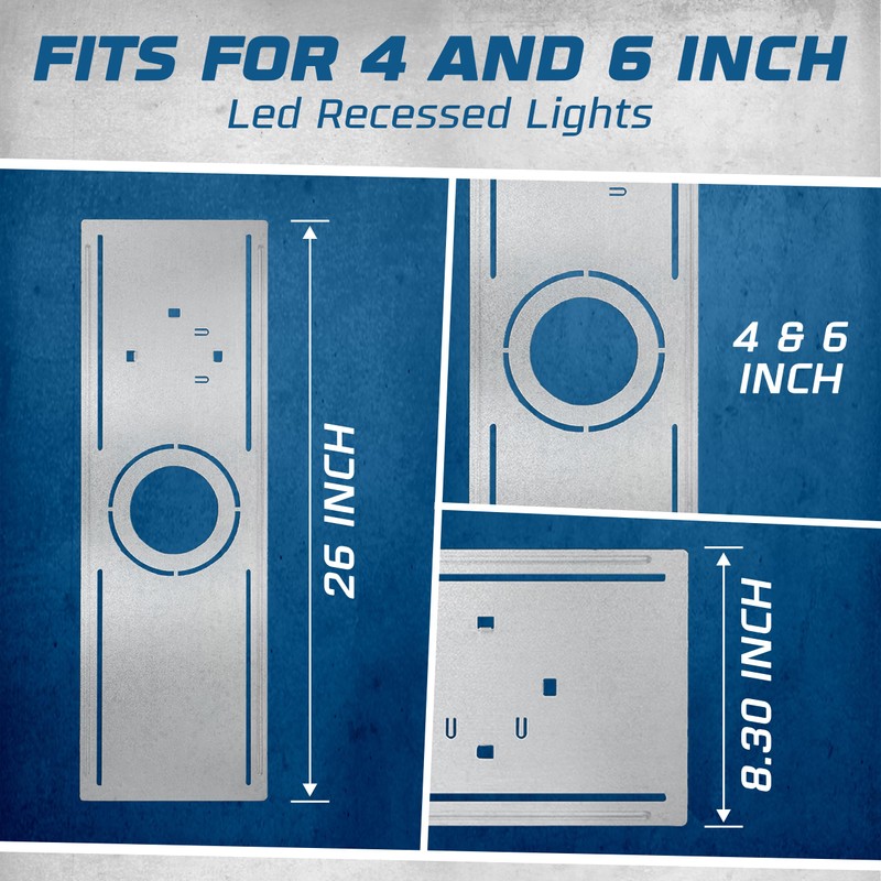 OHLECTRIC 6 Pack New Construction Mounting Plate for 4 &