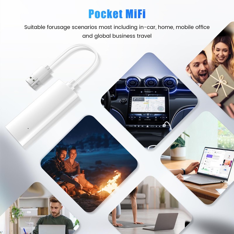 Global Portable Mini Wireless WiFi 6 Moblie Hotspot, No SIM/Contract