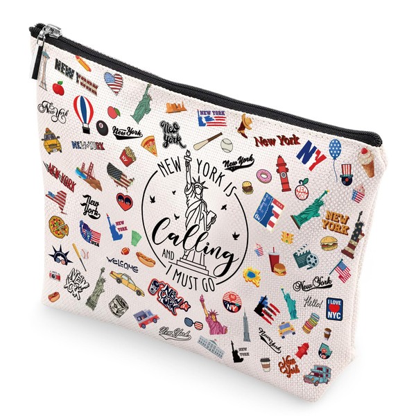 VeloKomo New York Cosmetic Bag - Nyc Souvenirs Gifts Canvas
