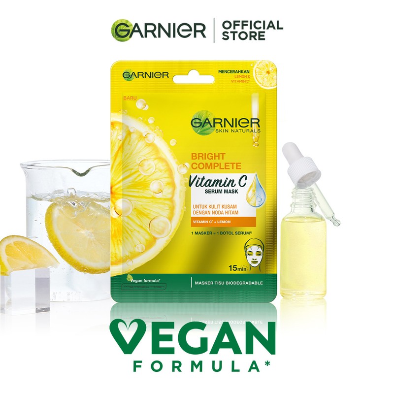 Garnier Light Complete Brightening Serum Mask - For Dull Skin