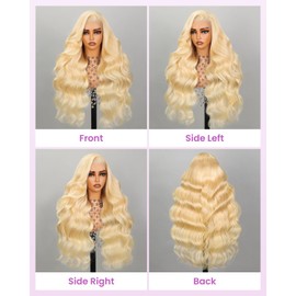 Arabella 613 Lace Front Wig Human Hair 13x4 Blonde Lace Front Wigs Human Hair 210% Density Body Wave 613 Frontal Wig Pre Plucked With Baby Hair (18inch, 613 13X4 body wave wig)