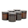 Aura 60ml Amber Glass Jars with Black Lids - Pack