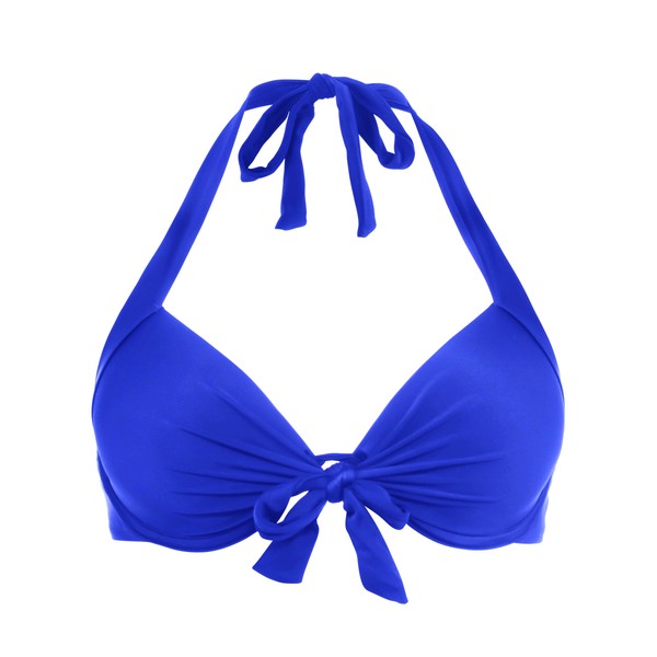 Ocean Blues Women's Royal Blue Push Up Bikini Top Halter