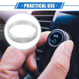 X AUTOHAUX 2 Pcs Car Console Interior AC Conditioner Switch Knob Cover Compatible for Dodge for Ram 1500 2500 3500 2010-2012, Non-Slip Aluminum Alloy Silver Tone