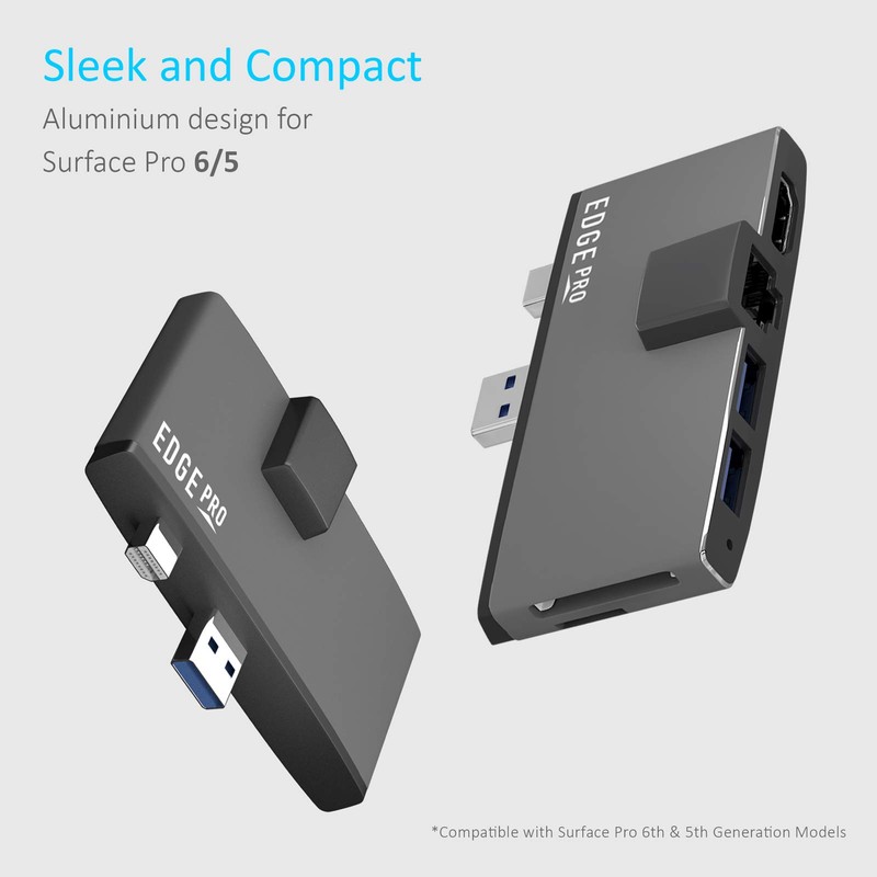 Surface Pro USB 3.0 Mini DP Hub Adapter, mbeat Edge