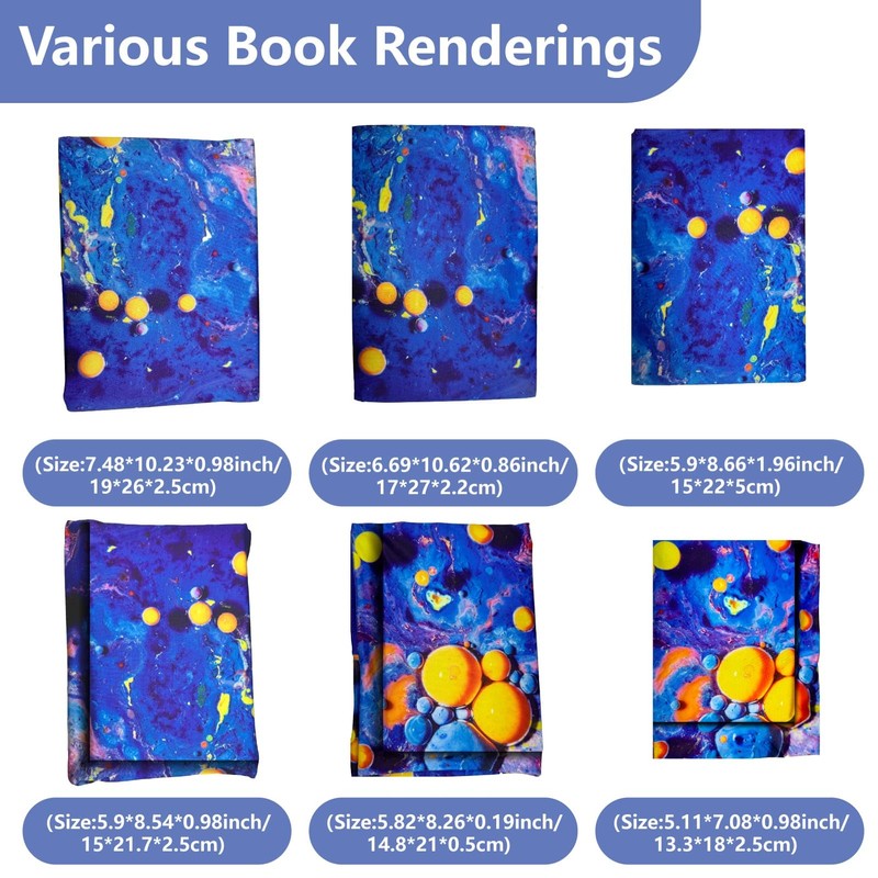 CRASPIRE Green Leaf Stretchable Book Cover Plant Washable Reusable Large