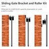 Wikbok Gate Roller Guide Adjustable 3'' Nylon Rollers Heavy Duty