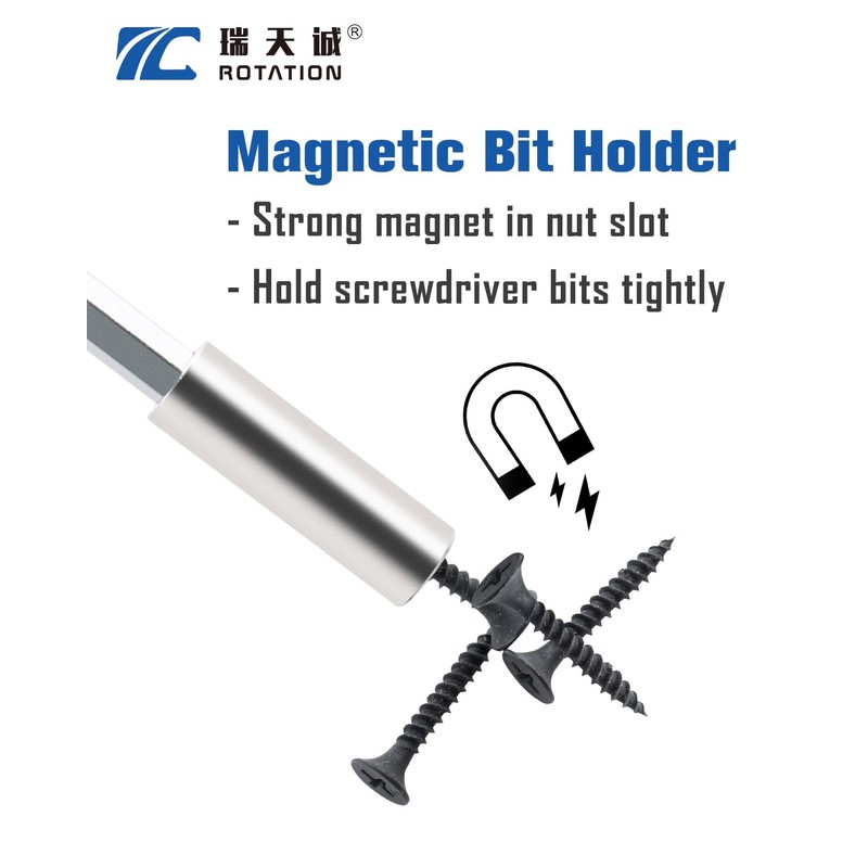 ROTATION 1/4 Inch Magnetic Bit Driver, Nut Driver with Non-slip
