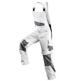 KÜBLER Workwear PULSSCHLAG Work Dungarees White/Anthracite Size 40