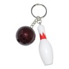 Komonee 10-Pin Bowling Keychain Tenpin Ball Key Ring Skittles Key