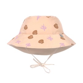 LÄSSIG Baby Children's Sun Hat Beach Hat Summer Hat Sun Protection Children's Hat Baby Hat Reversible Breathable UV Protection 80/Sun Protection Bucket Hat Fish Light Pink 19-36 Months Size: 50/51