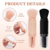 Quuztao 2 Sets Travel Makeup Brushes, Retractable 4 in 1