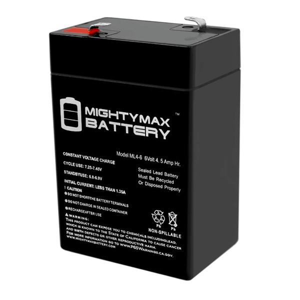 Mighty Max Battery ML4-6 - 6 Volt 4.5 AH SLA Brand Product