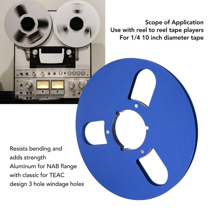 1/4 10 Inch Empty Reel Aluminum Alloy 3 Holes Open