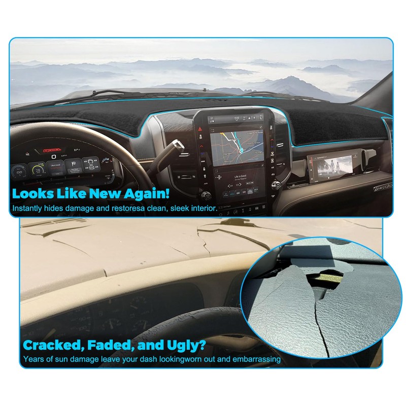 GZSH Dash Cover Mat fit for Dodge Ram 1500 2500