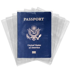 Clear Passport Protector Holder Waterproof Plastic Passport Cover Vinyl ID Protector for Travel Document Credit Card (7 Pack)