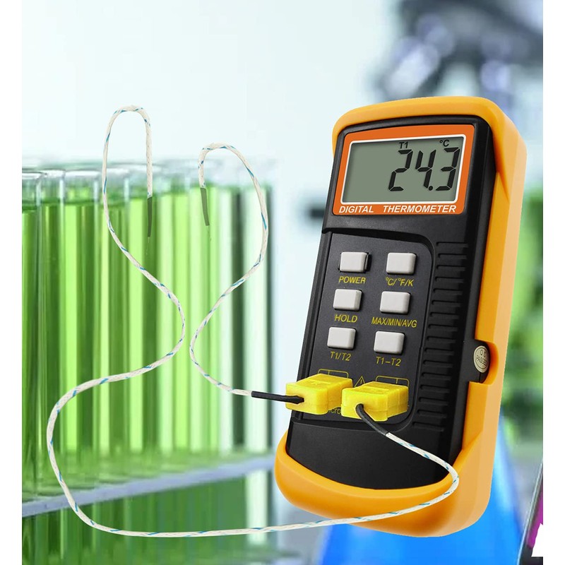 Digital Thermocouple Thermometer Type K (-50~1300°C) Dual Channel 4 Thermocouples