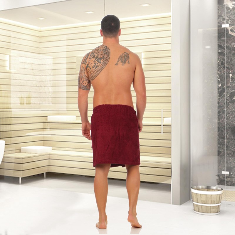 Class Home Collection Men's and Women's Terry Cotton Sauna Kilt