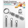 Titanium Keychain Pill Holder Small Metal Pill Case