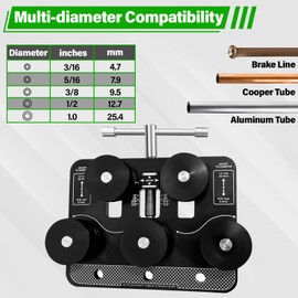 Tubing Straightener, Brake Line Straightening Tool, for 3/16" - 1.0" Diameters, for Aluminum, Copper, Stainless Steel, & Plastic Tubing/Pipes