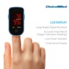CHOICEMMED Finger Pulse Oximeter - Blue Blood Oxygen Monitor with