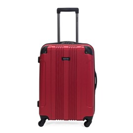 Kenneth Cole REACTION Out of Bounds Lightweight Hardshell 4-Wheel Spinner Luggage, Scarlet Red, 24-Inch Checked