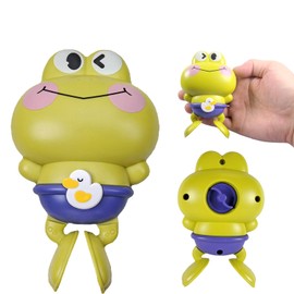 Green Frog Wind Up Toy, Bath Toys for Toddlers 5-8, Water Table Accessories, Bathtub Toys for Babies, Great Choice for Birthdays, Easter or Christmas Day