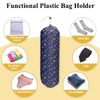 2pcs Blue Plastic Bag Holder Snowflake Grocery Bag Holder and