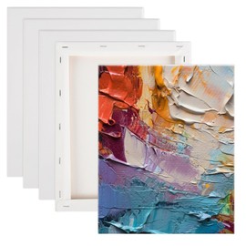 YOPEUC Set of 5 Artist Framed Canvas,24x30 CM Blank Canvas Boards for Painting 1.6cm Thick,Art Canvas for Painting,Painting Canvas Board for Kids & Artist,Stretched Canvases