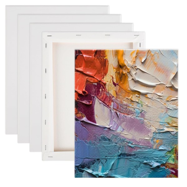YOPEUC Set of 5 Artist Framed Canvas,24x30 CM Blank Canvas