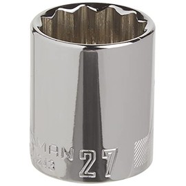 CRAFTSMAN Shallow Socket, Metric, 1/2-Inch Drive, 27mm, 12-Point (CMMT44243)
