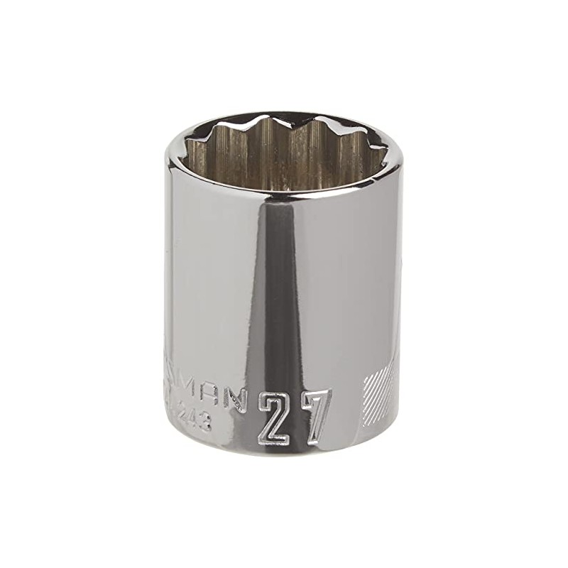 CRAFTSMAN Shallow Socket, Metric, 1/2-Inch Drive, 27mm, 12-Point (CMMT44243)