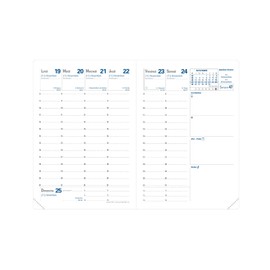 Quo Vadis - Collection: Club RANDONNEE - Calendar Year - Weekly Planner - 9 x 12.5 cm - French Edition - 13 Months December - Raspberry - Year 2023