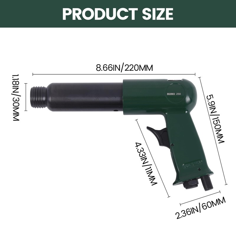 Doppy Air Hammer Kit with Quick Change Retainer and 4