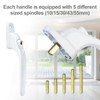 4Pcs Window Handles for UPVC Windows with 20Pcs Multi-Spindle and