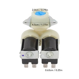 TOPINCN Washing Machine Water Valve Dual Heads Magnetic Inlet Valve for Cylinder Washing Machine FPS180A 220‑240V