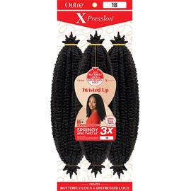 Outre X-Pression - Twisted Up - Springy Afro Twist 16" 3X (2 Pack, MEDIUM BROWN 4)