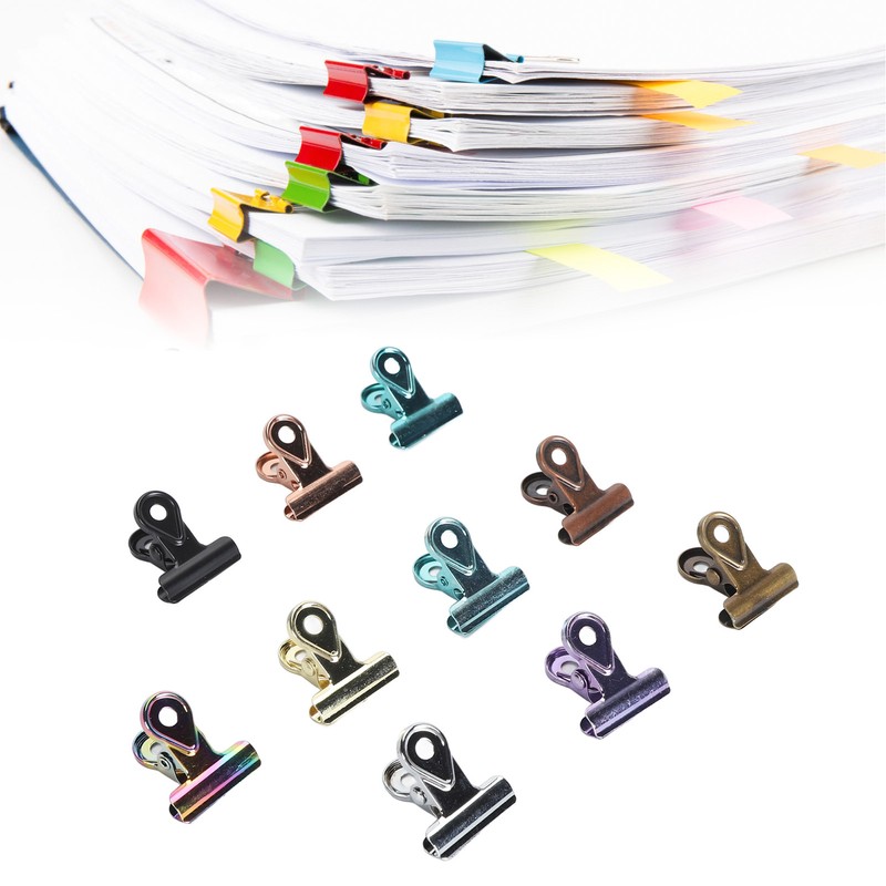 10pcs Colored Hinge Clips Dustproof Rustproof Electroplated Metal Hinge Clips