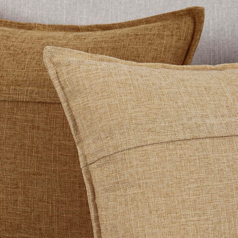 Madizz Set of 2 Polyester Linen Cushion Covers, Soft Decorative