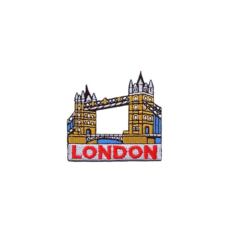 London Bridge Embroidered Iron On Patches, UK United Kingdom Patch,