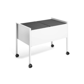Durable ECO - Carro de archivos con suspensión para 100 A4, color gris y negro                                                                        