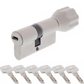 ABUS EC550 Profile Knob Cylinder Length 40 / 45 mm with 6 Keys