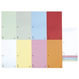 DONAU Pack of 100 Dividers/Colour: Grey / 1/3 A4 Made from 190 g/m² Recycled Cardboard / 4 Holes / 23.5 x 10.5 cm/Perforated Dividers/Folder Index Dividers/Made in EU