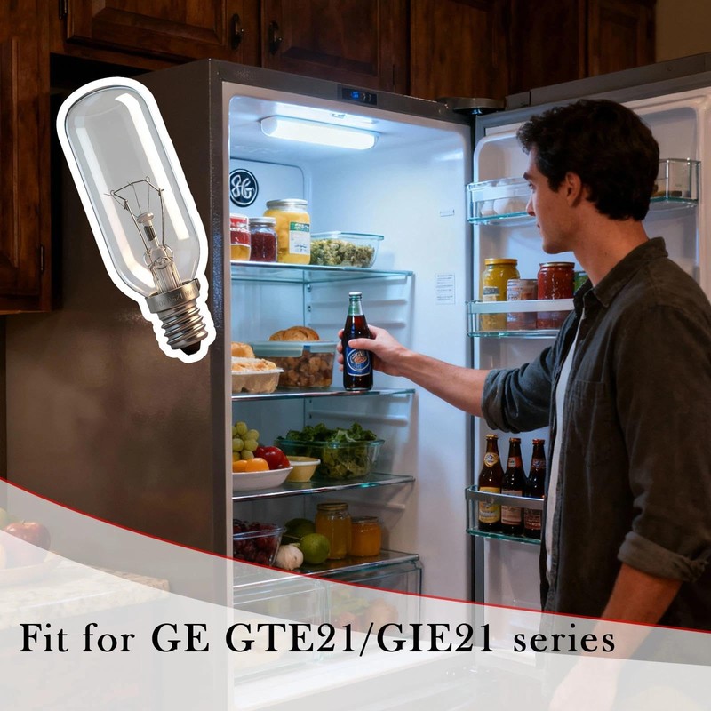 Hxszk WR02X22743 Refrigerator Light Bulb Lamp 125V 40W for GE