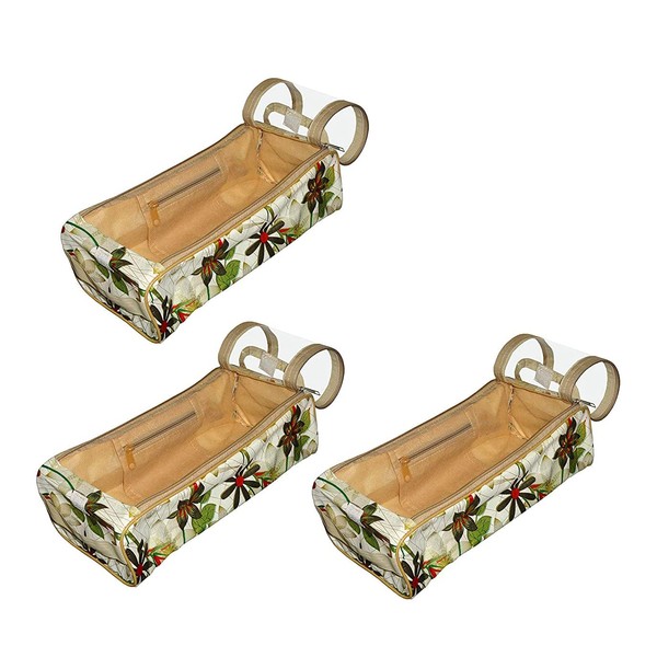 atorakushon Fabric Shoe Cover Portable Travelling Half Transparent Storage Bag