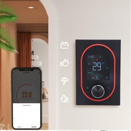 Smart Color Thermostat, Touchscreen Knob Control,LCD Display for Homes, Offices, and Shops,AC 95-240V (Fidelity, for Tuya)