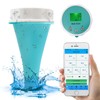 Qivine Pool Thermometer Wirelesss, 6 in 1 PH/ORP/EC/TDS/Temperature/Chlorine Meter WiFi